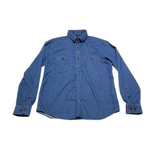 Banana Republic Hemp Denim Shirt Men’s Large Long Sleeves Button Down Preppy